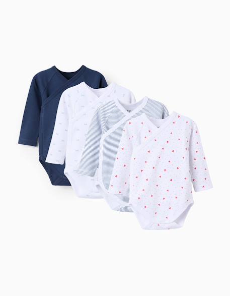 Bébé-Lot de 4 bodies croisés hearts