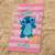 Serviette de bain et de plage imprimée 100% coton, disney home stitch ohana Rose 2 - vertbaudet enfant 
