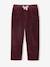 Pantalon fille velours forme loose bordeaux+Léopard+vieux rose 1 - vertbaudet enfant 