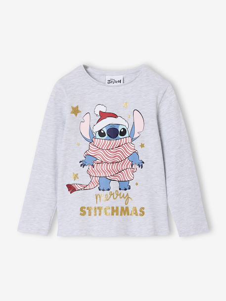 Pyjama fille noël Disney Lilo & Stitch gris chiné/marine 2 - vertbaudet enfant 