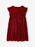Robe fille noël à noeud velours lisse rouge 2 - vertbaudet enfant 