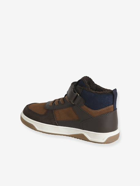 Baskets enfant garçon synthétique fourrées élastiquées et scratch marron 3 - vertbaudet enfant 