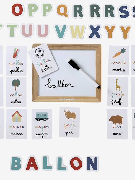 Ardoise d'apprentissage des lettres en bois FSC® blanc 4 - vertbaudet enfant 