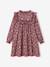 Robe fille flanelle imprimée fleurs prune 2 - vertbaudet enfant 