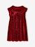 Robe fille noël à noeud velours lisse rouge 1 - vertbaudet enfant 