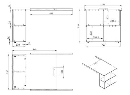 Bureau avec rangement pour lit jade Blanc 5 - vertbaudet enfant 