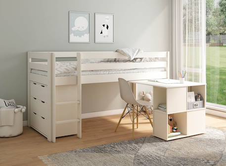 Bureau avec rangement pour lit jade Blanc 2 - vertbaudet enfant 