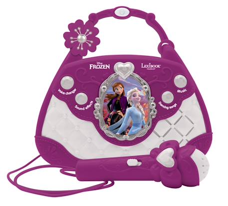 Sac à main enceinte musicale avec micro reine des neiges Violet 2 - vertbaudet enfant 