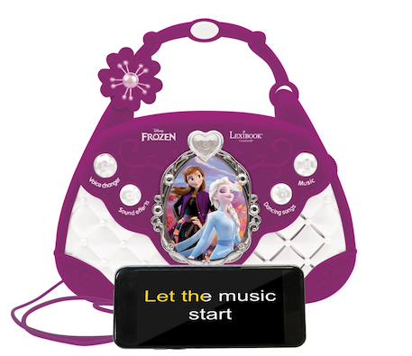 Sac à main enceinte musicale avec micro reine des neiges Violet 3 - vertbaudet enfant 