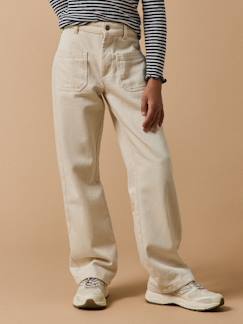-Pantalon droit fille en denim