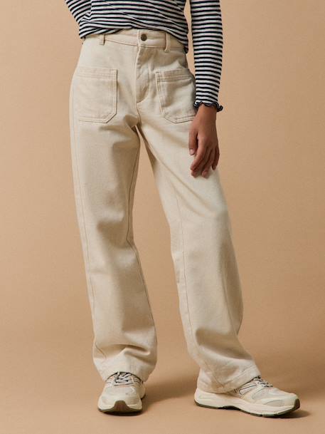 Fille-Pantalon-Pantalon droit fille en denim