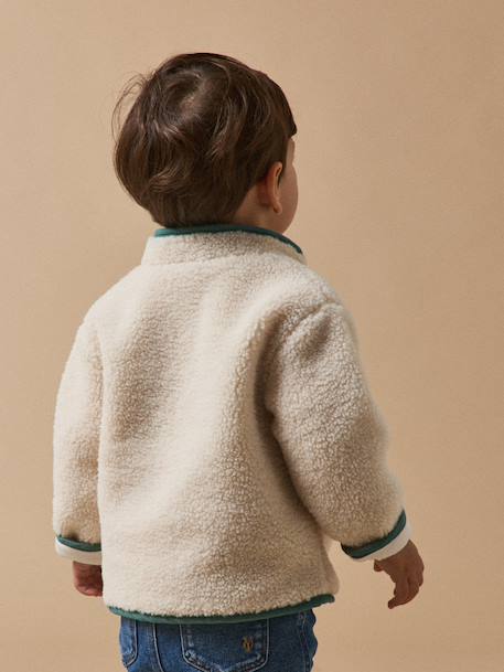 Gilet en sherpa bébé écru 4 - vertbaudet enfant 