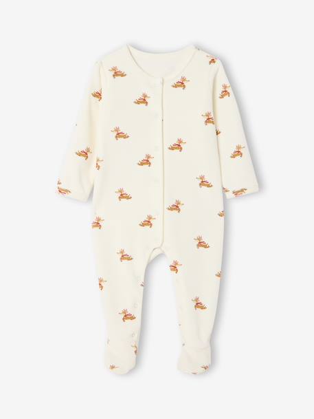 Ensemble bébé noël pyjama bonnet mixte capsule fratrie écru 7 - vertbaudet enfant 