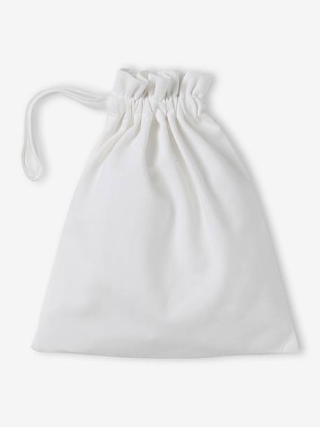 Ensemble naissance bonnet, moufles et chaussons et son pochon personnalisable beige chiné+blanc 4 - vertbaudet enfant 