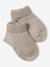 Ensemble naissance bonnet, moufles et chaussons et son pochon personnalisable beige chiné+blanc 5 - vertbaudet enfant 