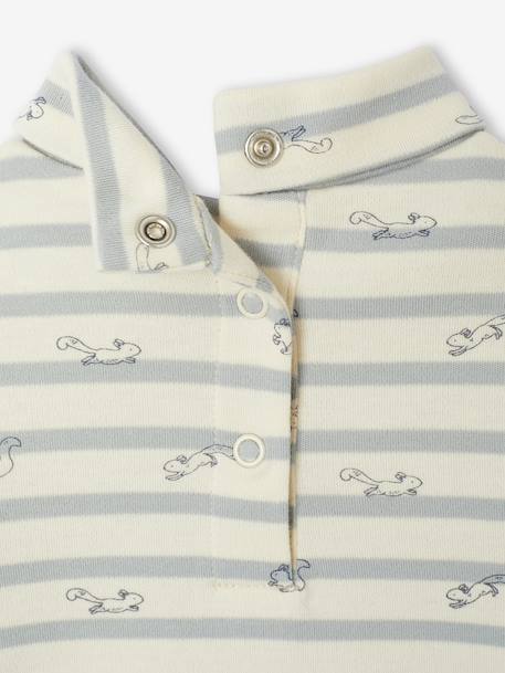 Lot de 2 bodies naissance en interlock 1 rayé + 1 uni beige 7 - vertbaudet enfant 