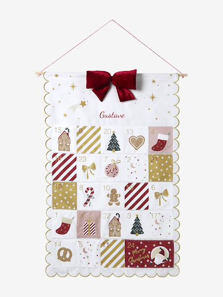 Calendrier de l'avent en tissu FESTON beige doré 7 - vertbaudet enfant 