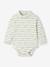 Lot de 2 bodies naissance en interlock 1 rayé + 1 uni beige 2 - vertbaudet enfant 