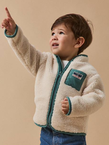 Gilet en sherpa bébé écru 6 - vertbaudet enfant 