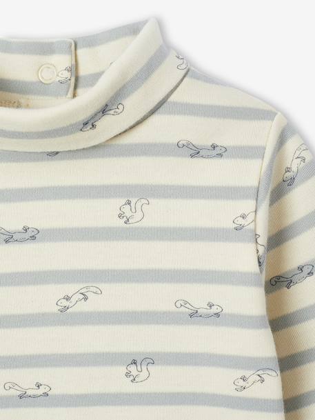 Lot de 2 bodies naissance en interlock 1 rayé + 1 uni beige 5 - vertbaudet enfant 