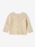 Gilet naissance en tricot maille fantaisie avec col volanté beige chiné 1 - vertbaudet enfant 