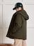 Parka courte fille doublée léopard vert 4 - vertbaudet enfant 