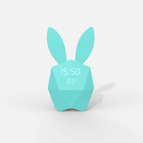 Réveil & Veilleuse Cutie Clock - aimanté, nomade Turquoise - MOB Bleu+Rose 3 - vertbaudet enfant 