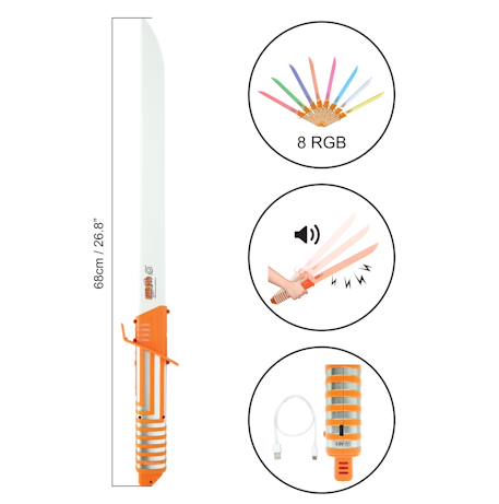 Sabre laser led naruto avec effets sonores Orange 2 - vertbaudet enfant 