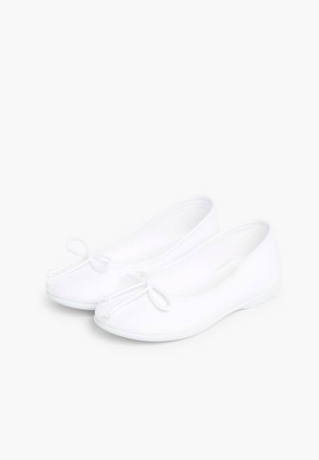 Ballerines pour fille  en toile avec ruban Blanc+Fucsia+Gris+Indigo+Mauve 4 - vertbaudet enfant 