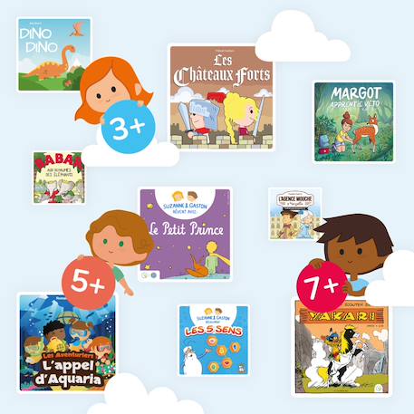Pack 3 livres audio interactifs pour enfant dès 3 ans - 36 histoires à composer, 4h10 d'écoute MULTICOLORE 5 - vertbaudet enfant 