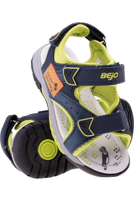 Sandales  betil Bleu sarcelle mat / vert citron 6 - vertbaudet enfant 