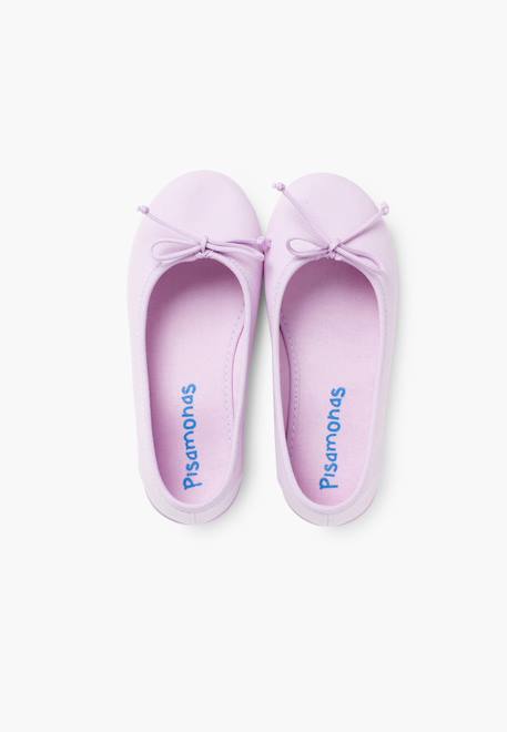 Ballerines pour fille  en toile avec ruban Blanc+Fucsia+Gris+Indigo+Mauve 26 - vertbaudet enfant 