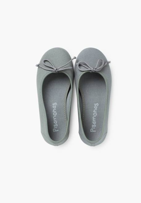 Ballerines pour fille  en toile avec ruban Blanc+Fucsia+Gris+Indigo+Mauve 16 - vertbaudet enfant 