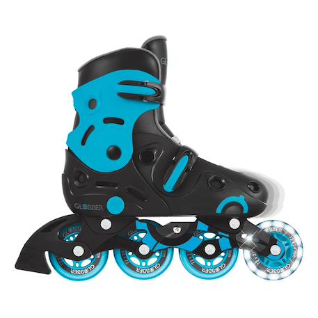 Rollers go skates taille m-l du 34 au 37 Noir-bleu+Noir-gris+Noir-rose 5 - vertbaudet enfant 