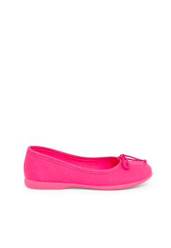 Chaussures-Ballerines pour fille  en toile avec ruban