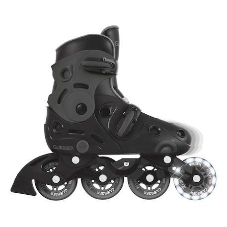 Rollers go skates taille m-l du 34 au 37 Noir-bleu+Noir-gris+Noir-rose 11 - vertbaudet enfant 