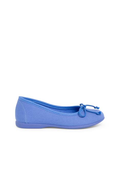 Ballerines pour fille  en toile avec ruban Blanc+Fucsia+Gris+Indigo+Mauve 17 - vertbaudet enfant 