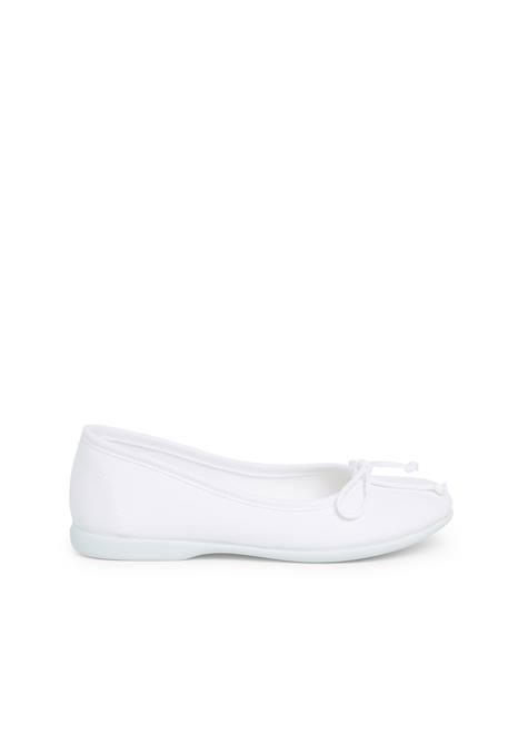 Ballerines pour fille  en toile avec ruban Blanc+Fucsia+Gris+Indigo+Mauve 1 - vertbaudet enfant 
