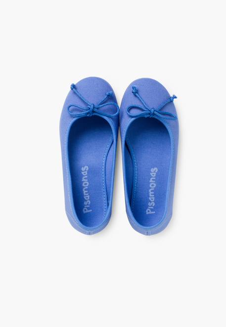 Ballerines pour fille  en toile avec ruban Blanc+Fucsia+Gris+Indigo+Mauve 21 - vertbaudet enfant 