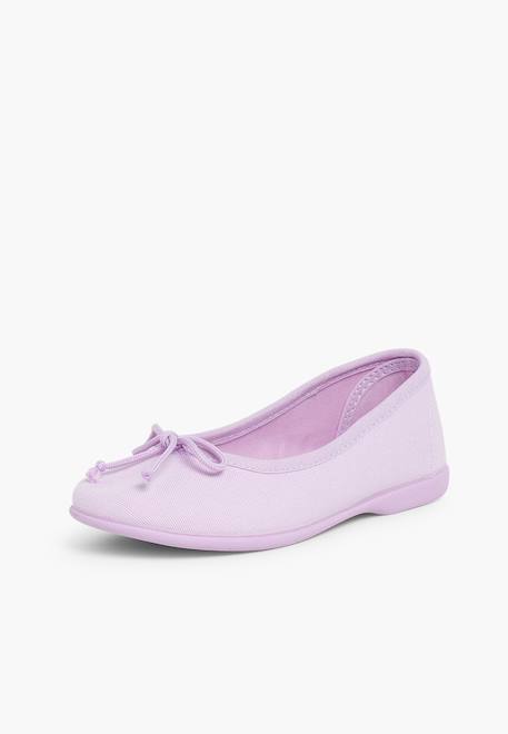 Ballerines pour fille  en toile avec ruban Blanc+Fucsia+Gris+Indigo+Mauve 23 - vertbaudet enfant 
