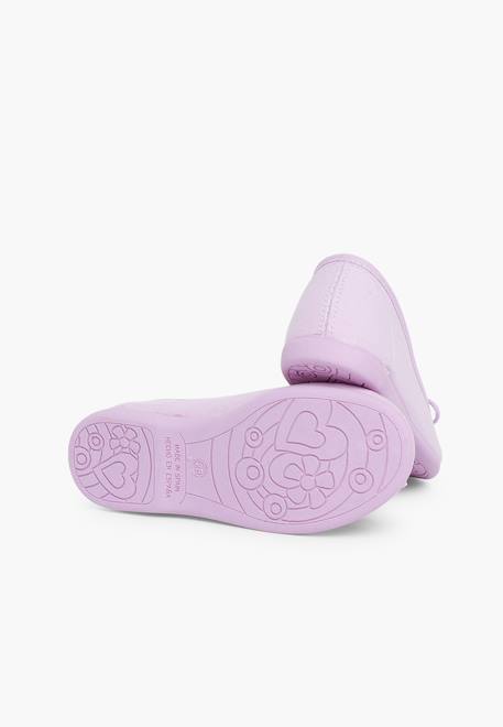 Ballerines pour fille  en toile avec ruban Blanc+Fucsia+Gris+Indigo+Mauve 24 - vertbaudet enfant 