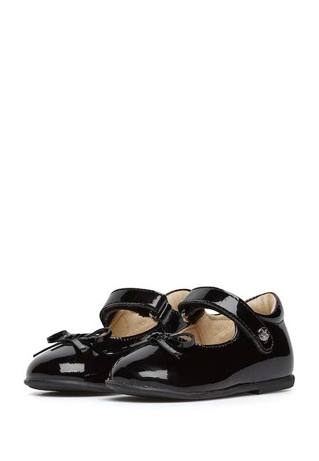 Ballerines en verni avec sangle ballet Bleu nuit-+Noir ivoire 10 - vertbaudet enfant 