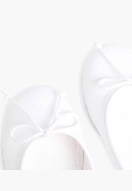 Ballerines pour fille  en toile avec ruban Blanc+Fucsia+Gris+Indigo+Mauve 6 - vertbaudet enfant 