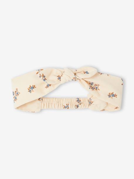 Ensemble robe gilet bandeau bébé fille vanille+vieux rose 6 - vertbaudet enfant 