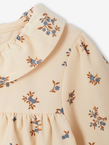 Ensemble robe gilet bandeau bébé fille vanille+vieux rose 9 - vertbaudet enfant 