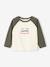 T-shirt bébé manches longues avec imprimé placé devant kaki+marine 1 - vertbaudet enfant 