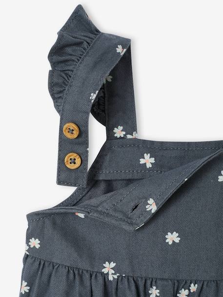 Salopette bébé en twill imprimée gris ardoise 3 - vertbaudet enfant 