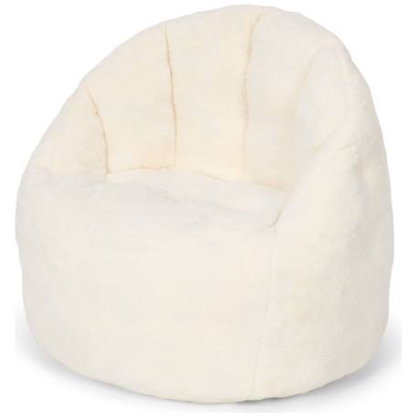 Pouf bouclette soft white Blanc cassé 1 - vertbaudet enfant 