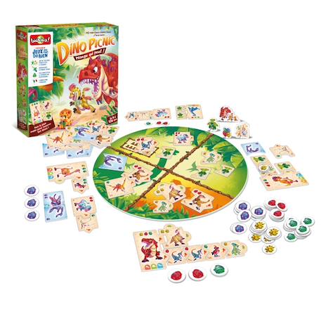 Jeu de cartes -dino picnic - fabriqué en france MULTICOLORE 2 - vertbaudet enfant 