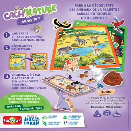 Jeu de cartes - cach'nature - fabriqué en france MULTICOLORE 3 - vertbaudet enfant 